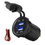 DS2013 Automotive 3.1A 5V Dual USB Charger Socket with LED Light