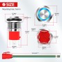 LAS3D-16H-10E IP67 16MM Illuminated Push Button Momentary Switch with Ring LED