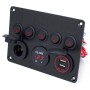 PN-R5S3 5 Gang Marine Switch Panel With Fuses