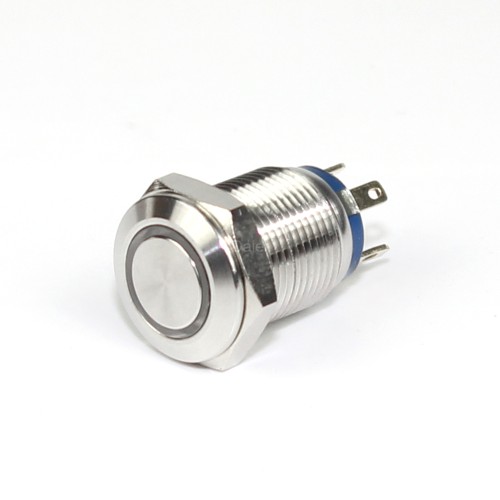 GQ12F-10EM Ring Illuminated 12mm Push Button