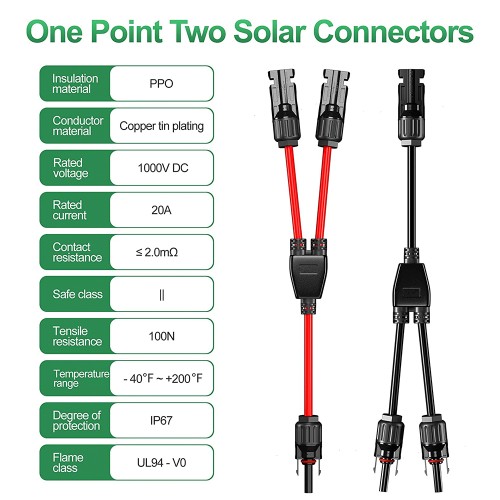 MC4-2T1 2 to 1 Y Solar Branch Connectors