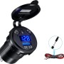 DS2013-P28 12V Outlet with QC 3.0 USB and Dual PD TYPE-C Charging Ports and Voltmeter