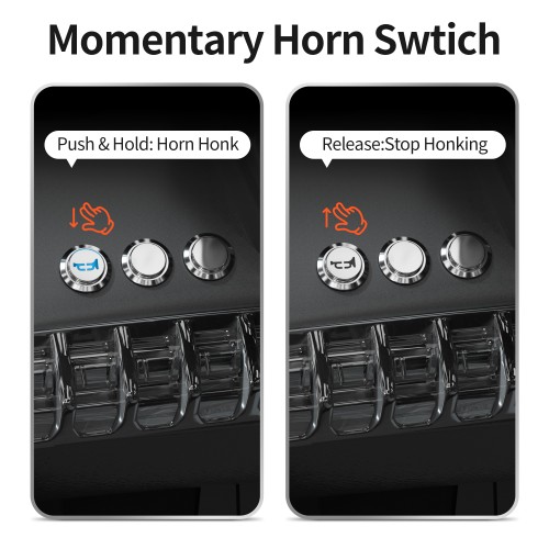 LAS3-16H-11EM-A/N-HORN 16mm High Button Momentary LED Lighted Push Button Horn Switch