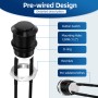 GQ12H-10M-A IP65 12MM High Round Black Momentary Push Button Switch