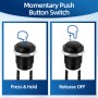GQ12H-10M-A IP65 12MM High Round Black Momentary Push Button Switch