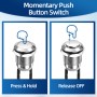 GQ12H-10M-N 12MM Silver Momentary High Round Push Button Switch