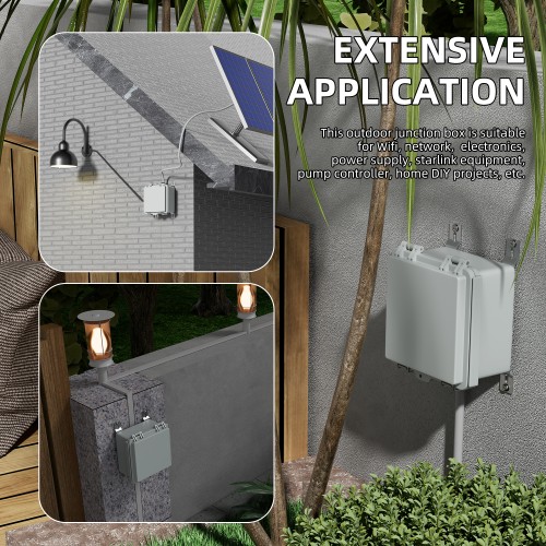 BG595935 IP67 Weatherproof Electrical Box Outdoor Kit with Mounting Accessories