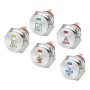 KCD2-201NM Customize Logo 22MM IP67 20A 12VDC SPST Stainless Steel Round Lighted Rocker Switch