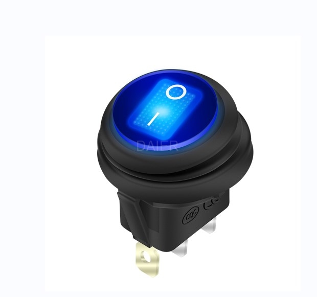 IP65 20A 12VDC Illuminated Waterproof Rocker Switch - Daier