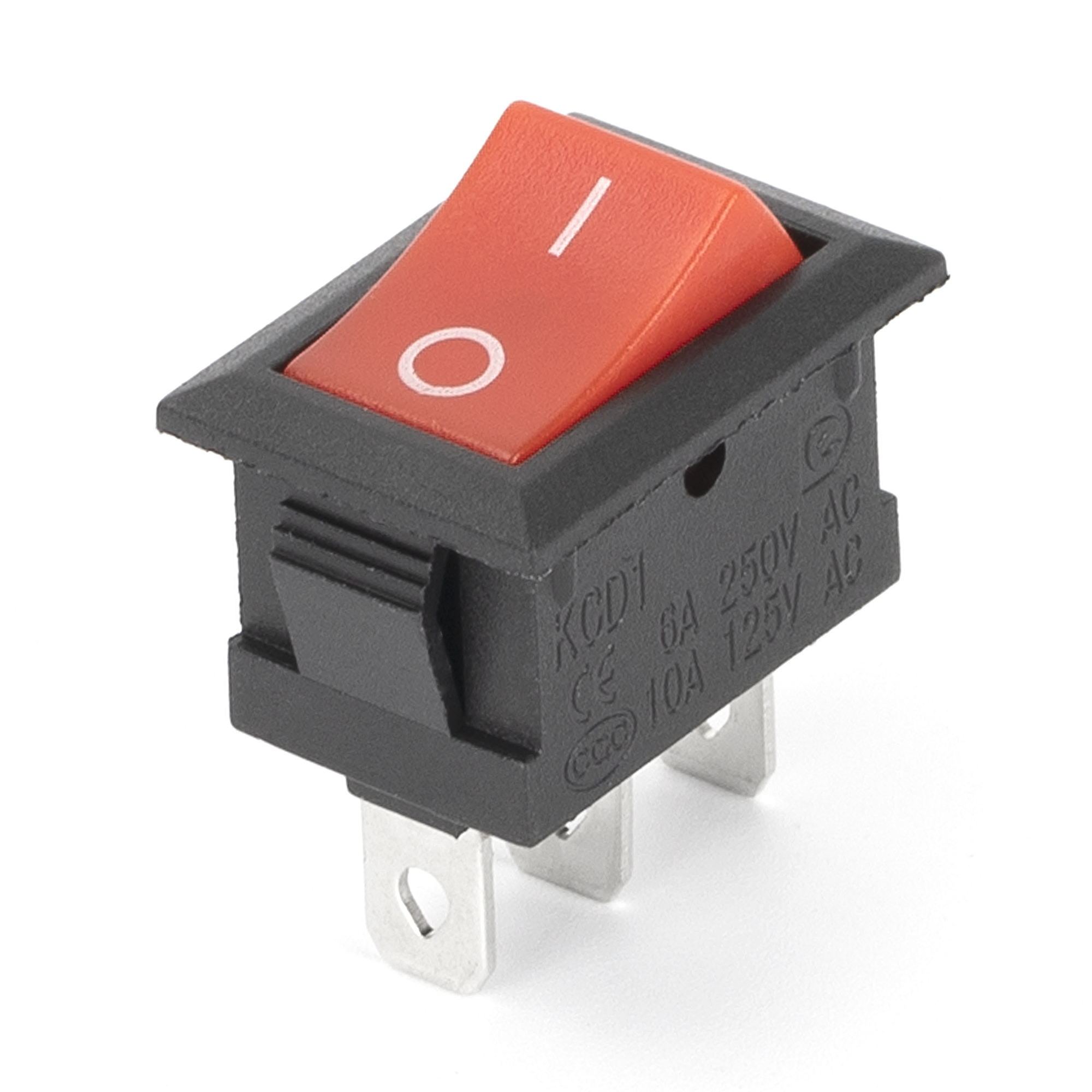 KCD1-102  6A/250VAC 10A/125VAC 3Pin SPDT 2 Position ON-ON Rocker Switch