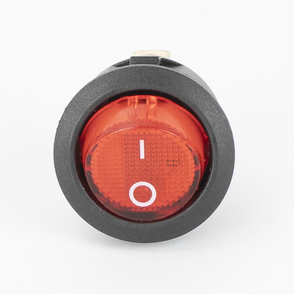 On Off Switch Red Illuminated Rocker Switch DPST 10A 230V - Round On ...