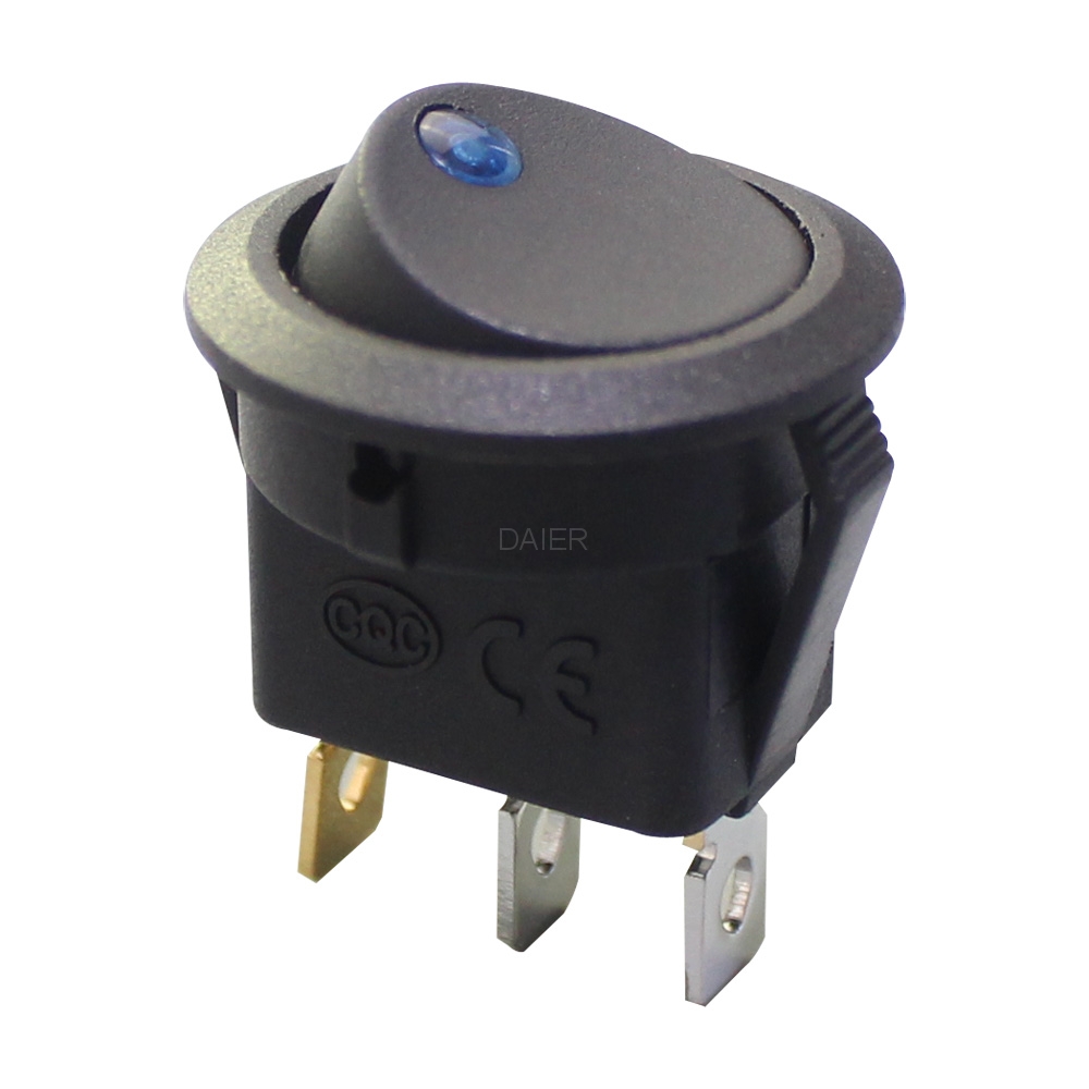 KCD1-8-101EN DaierTek Round LED Rocker Switch