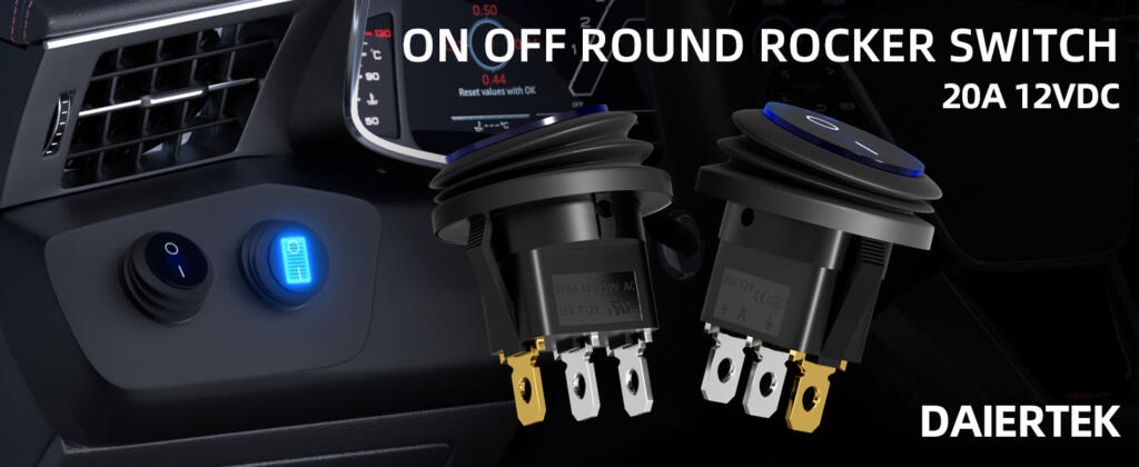 KCD1-8-101NW ON OFF Round Rokcer Switch