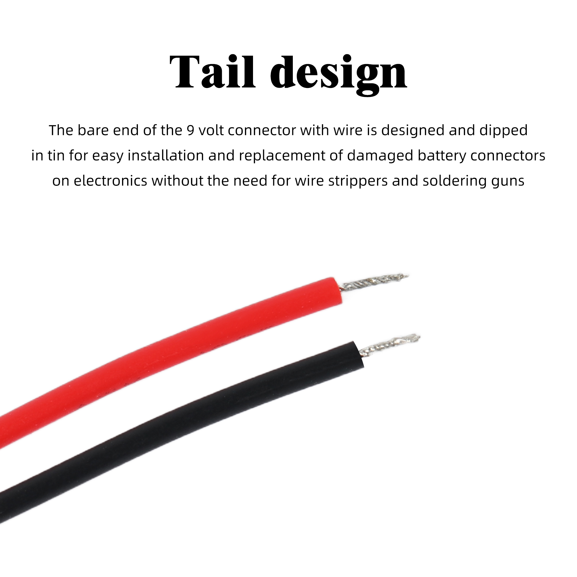 DCK2 Component-Grade 9V Battery Connectors Hard-Shell T-Type for OEM & Prototyping