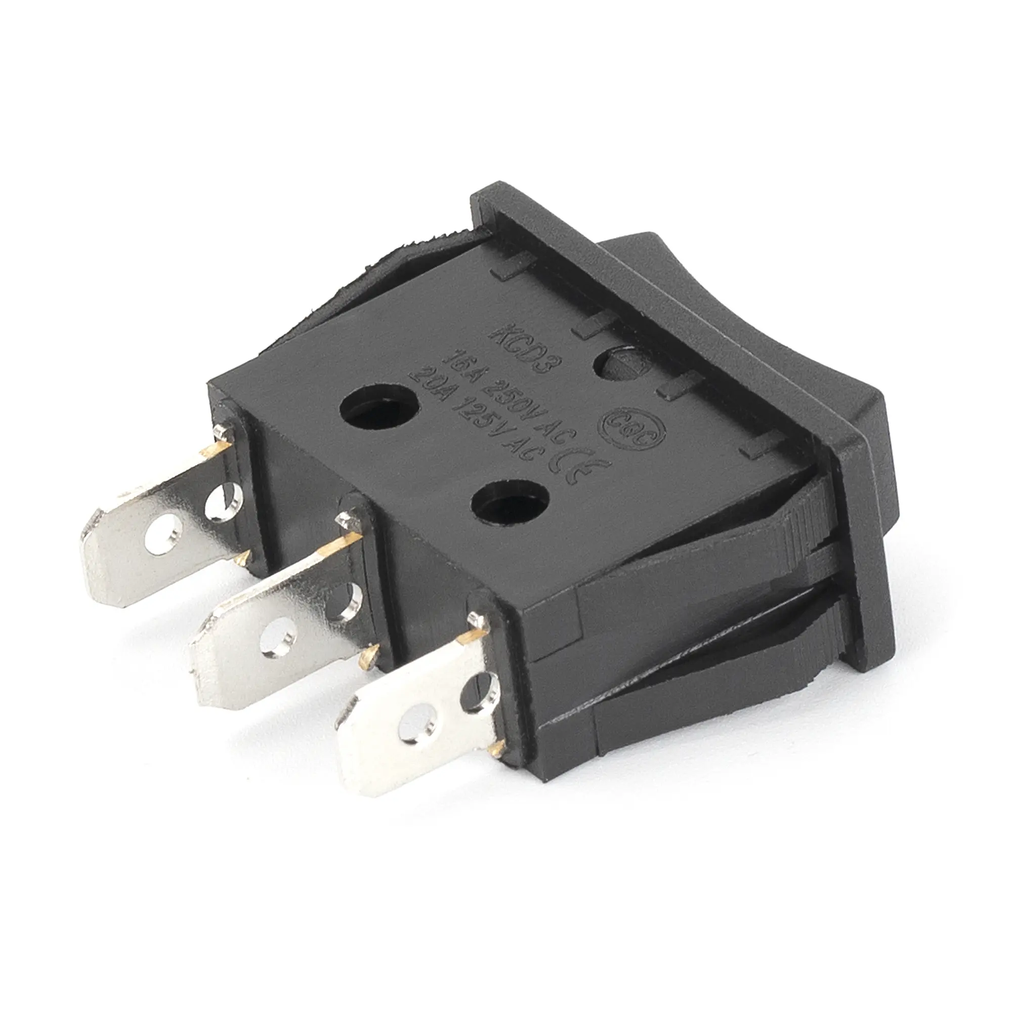 KCD3 16A/250V 20A/125V 3 Position SPDT Rocker Switch - Latching