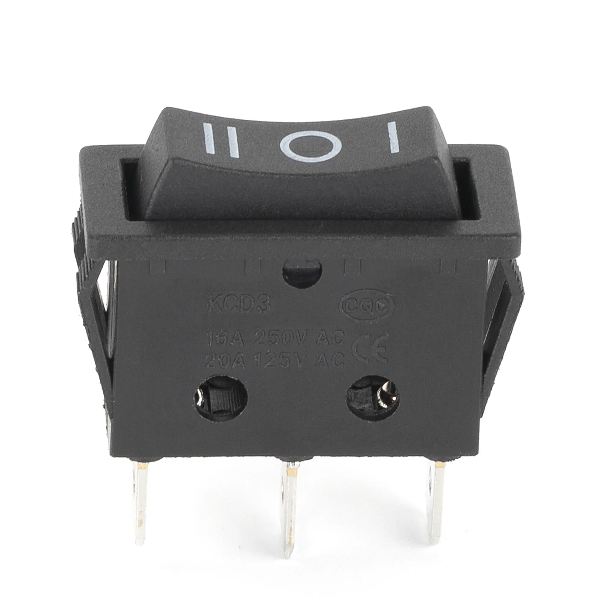 KCD3 16A/250V 20A/125V 3 Position SPDT Rocker Switch - Latching