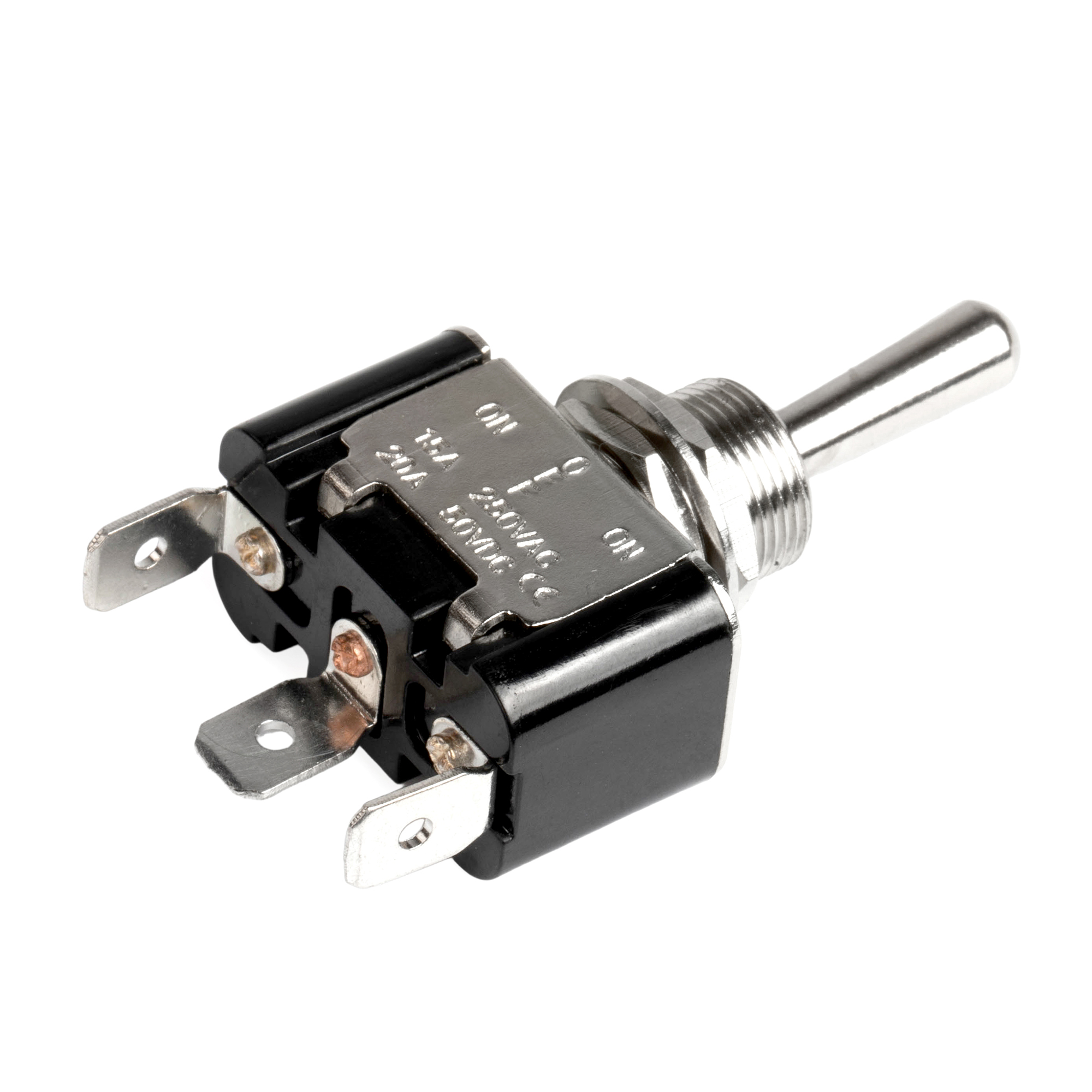 KN3A 15A 250VAC / 20A 12VDC SPDT 3 Pin Toggle Switch Panel Mount with Screw/PC Terminals