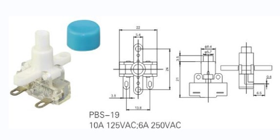 PBS-19 Door Lamp Push Button Switch