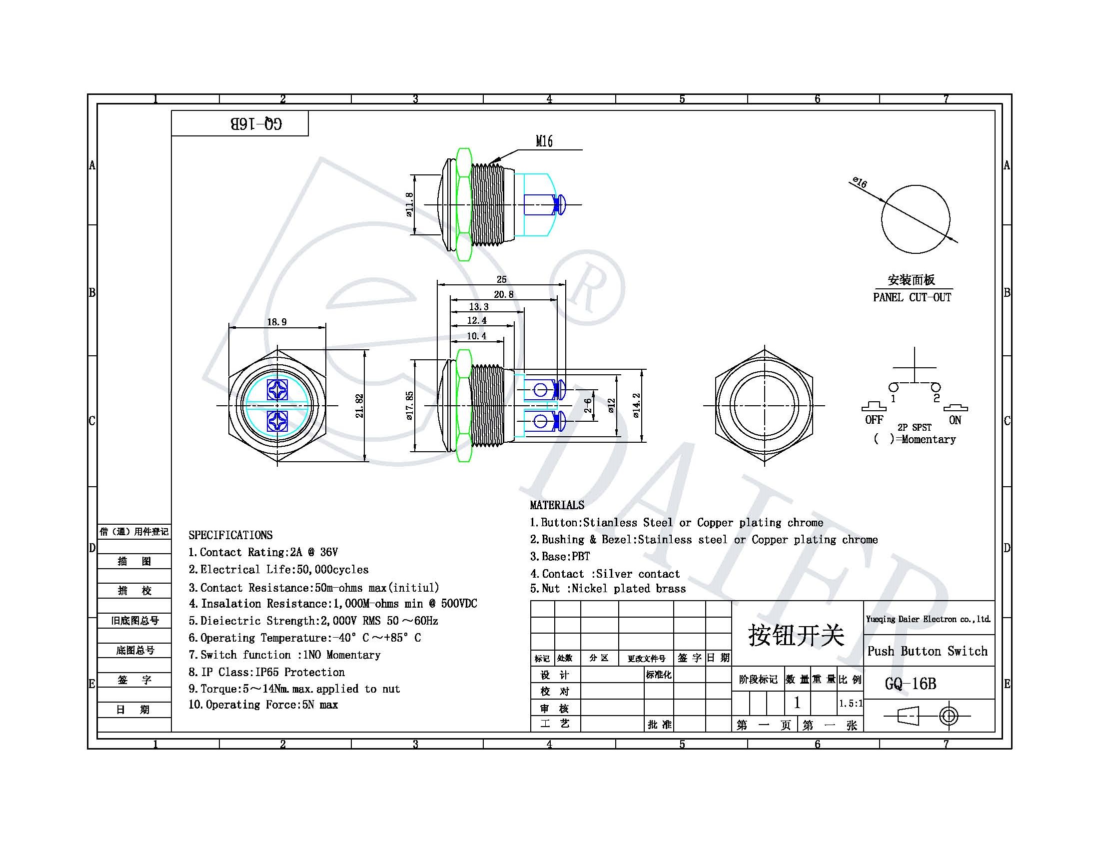 GQ-16B Datasheet