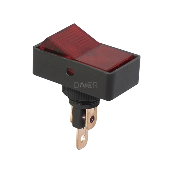 ASW-11D Jumbo Red Illuminated Rocker Switch