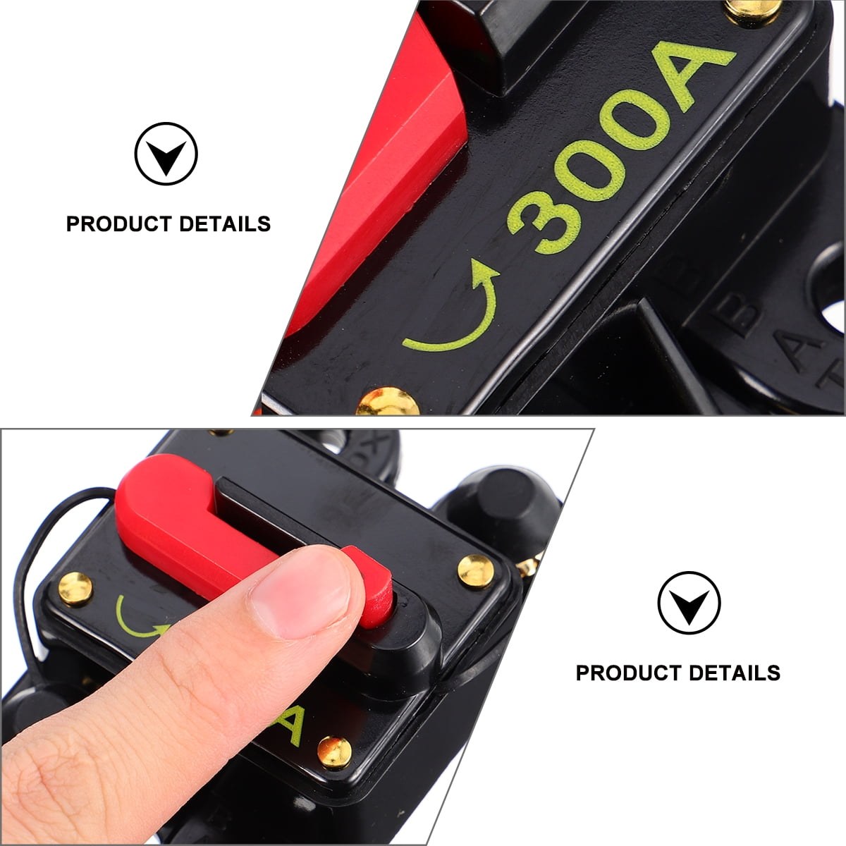 CB-02 50A-300A 12V DC Car Audio Circuit Breaker Fuse with Manual Reset Button Switch