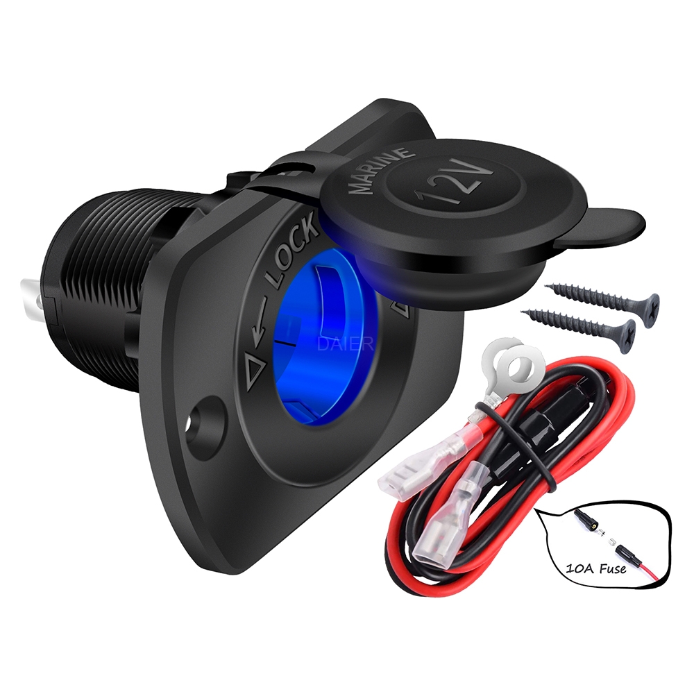 High Quality DS1011 Car Marine Boat Cigarette Lighter Socket