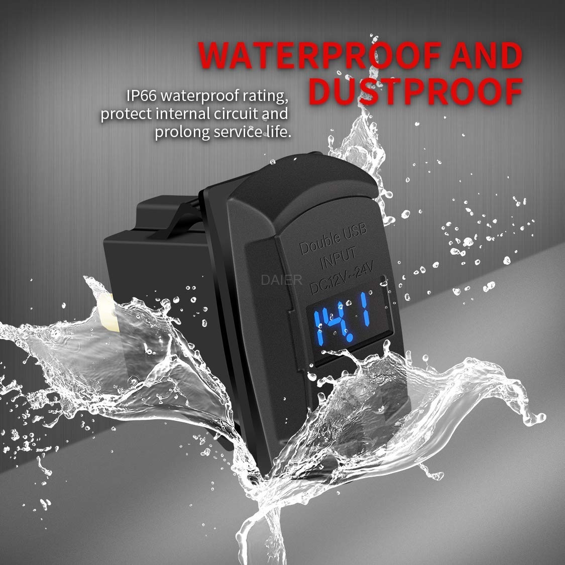 DS2013-E 4.2A Rocker Style USB Charger