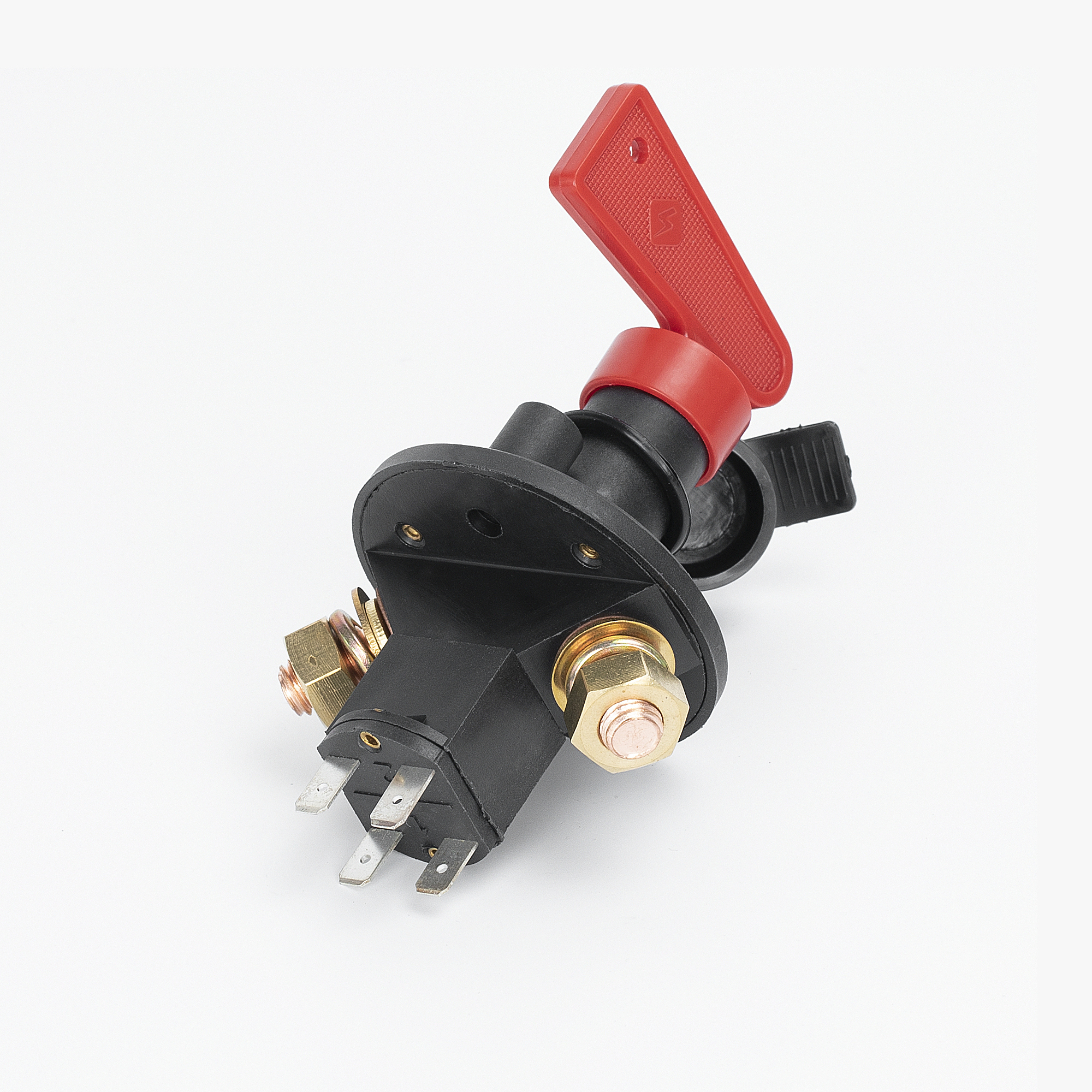 ASW-A803 200A 12-24V DC Dual Pole Battery Disconnect Switch 4 Stud Master Cutoff with Removable Key