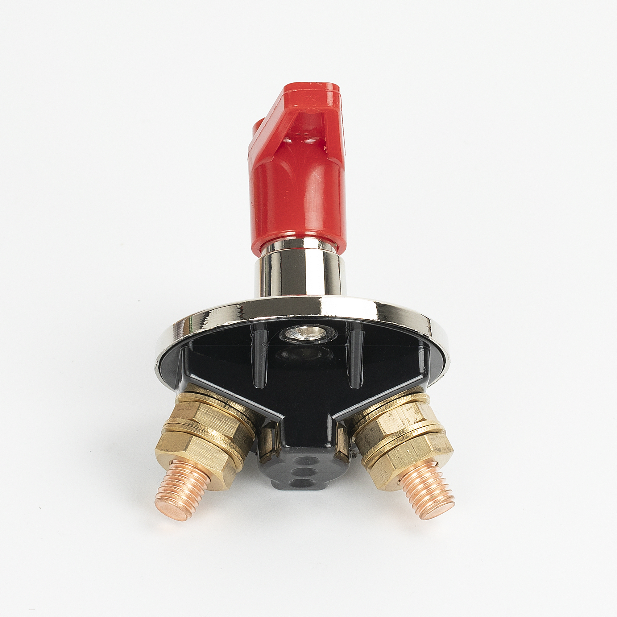 ASW-A805 200A 12-24V DC Master Power Cutoff Switch Panel Mount with Chrome Flange & T-Handle