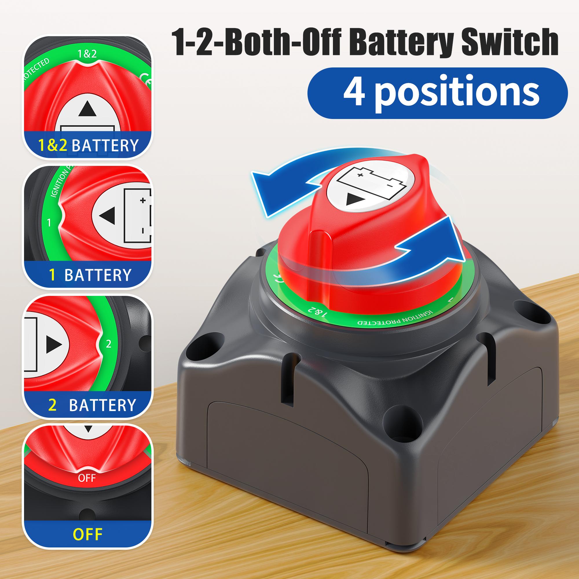 ASW-A701S 12V-48V 200A 1-2-Both-OFF Heavy Duty Battery Isolator Switch