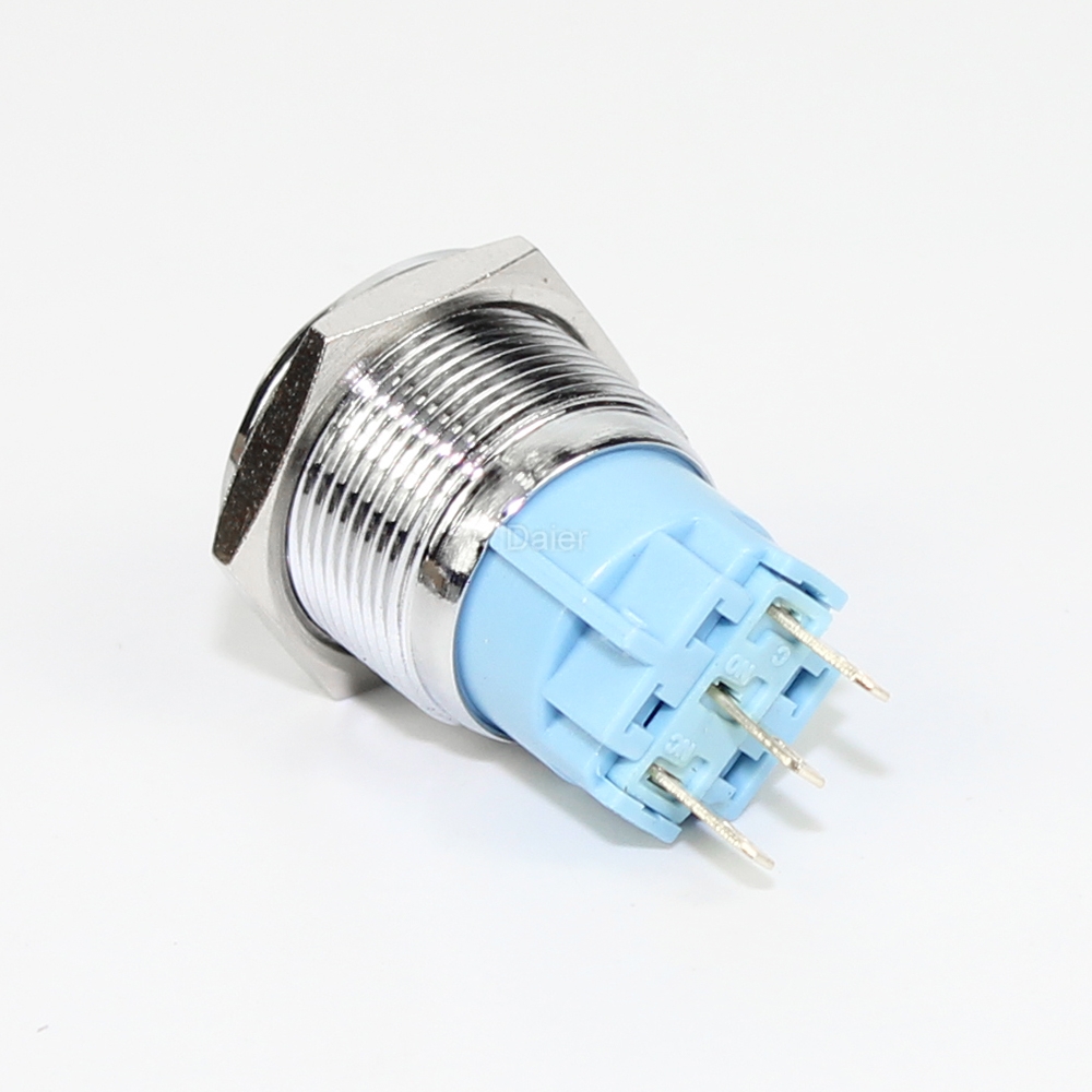 thumbnail image 2 of 10x Normally Closed Black Push Button Switches | 3A 3AMP SPST Push-to-Break | Solder Lug 2 of 4