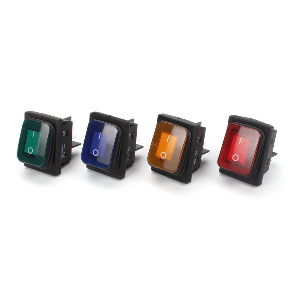 KCD2-201NW-B Illuminated Waterproof Rocker Switch