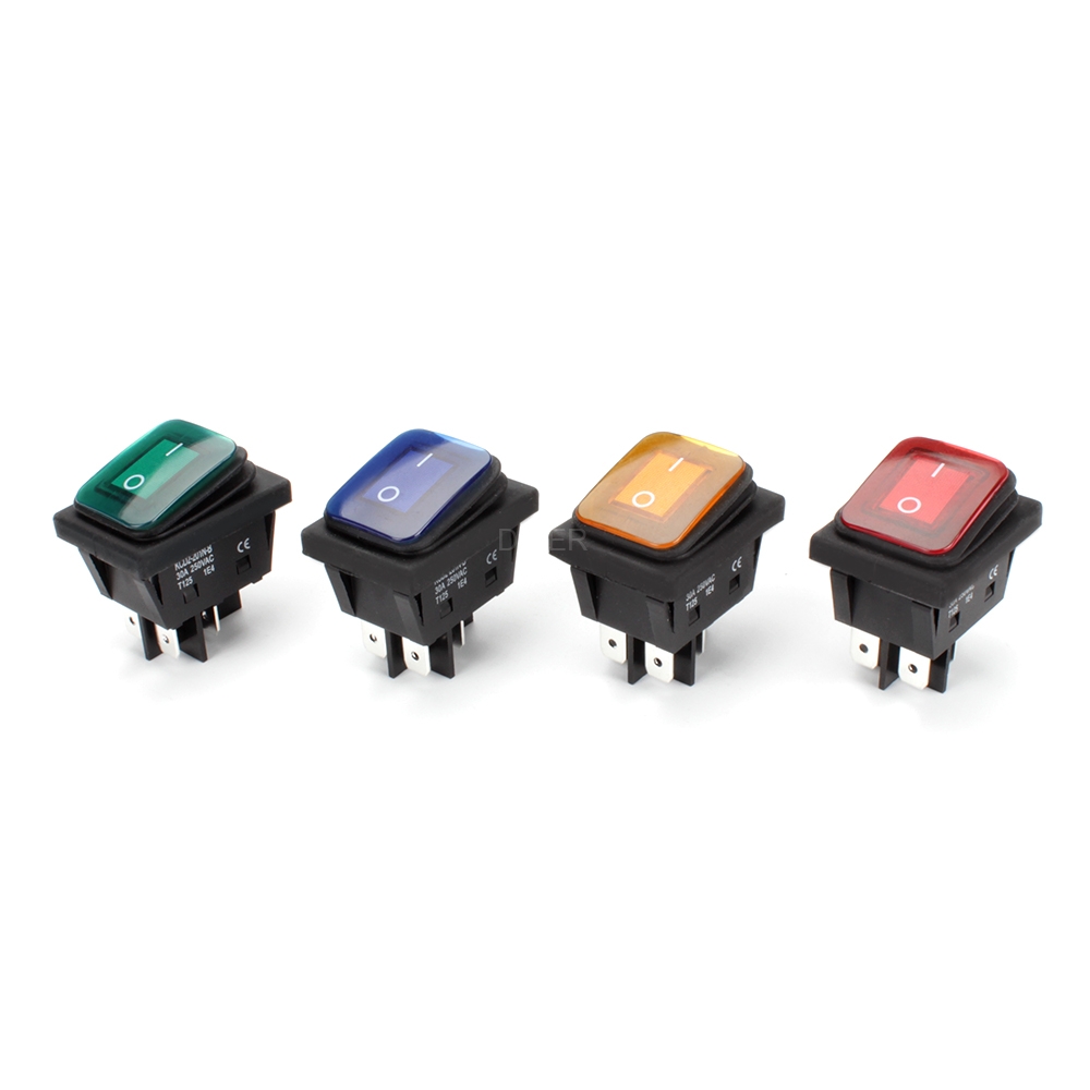 KCD2-201NW-B Illuminated Waterproof Rocker Switch