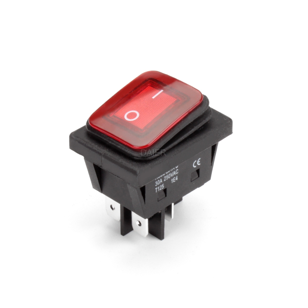 KCD2-201NW-B Illuminated Waterproof Rocker Switch