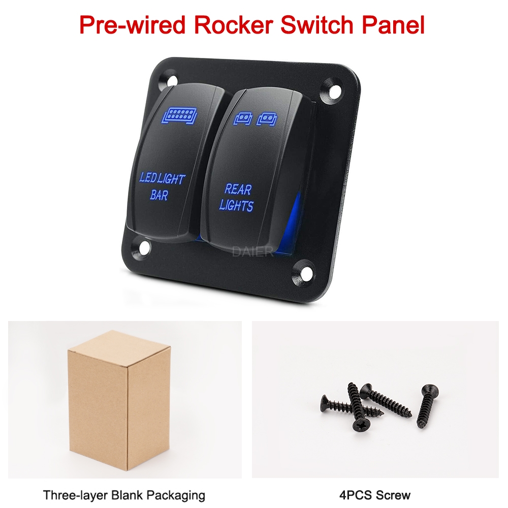 PN-1812-LJ34+LJ60 2 Gang Marine Switch Panel