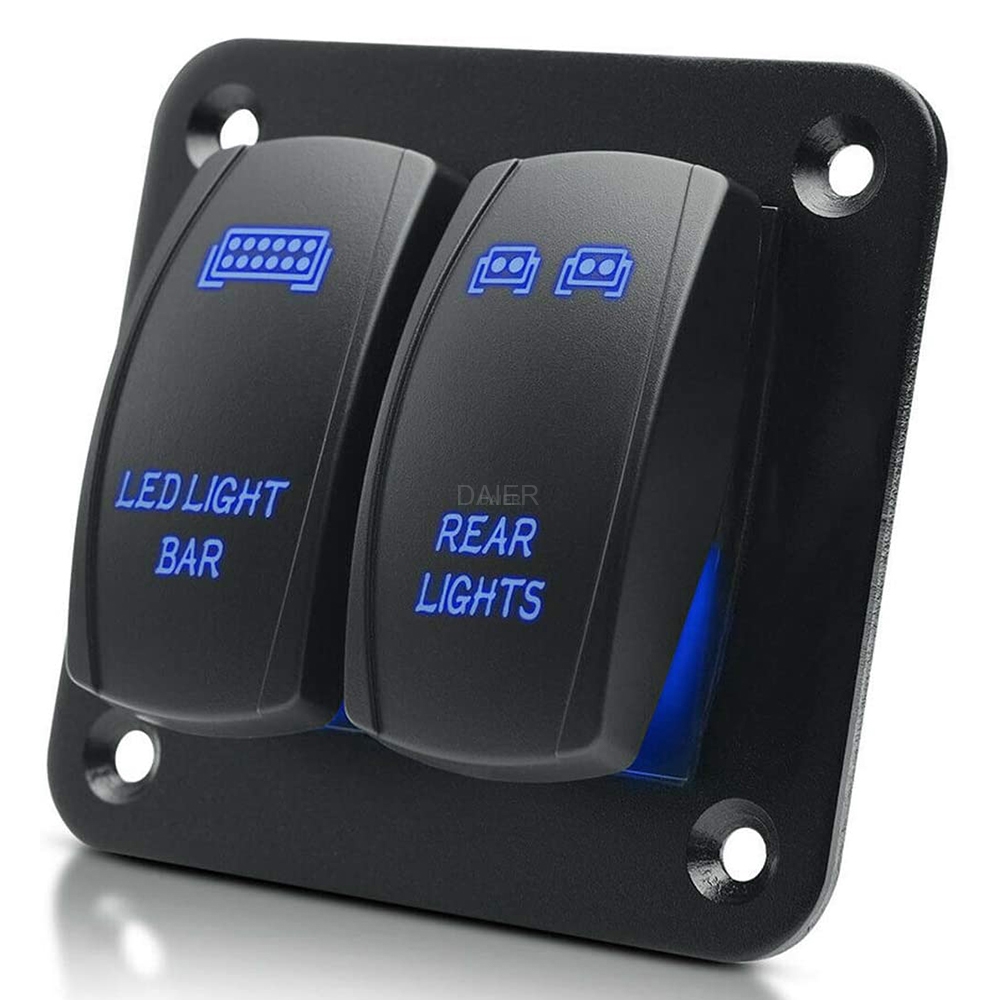 PN-1812-LJ34+LJ60 2 Gang Marine Switch Panel