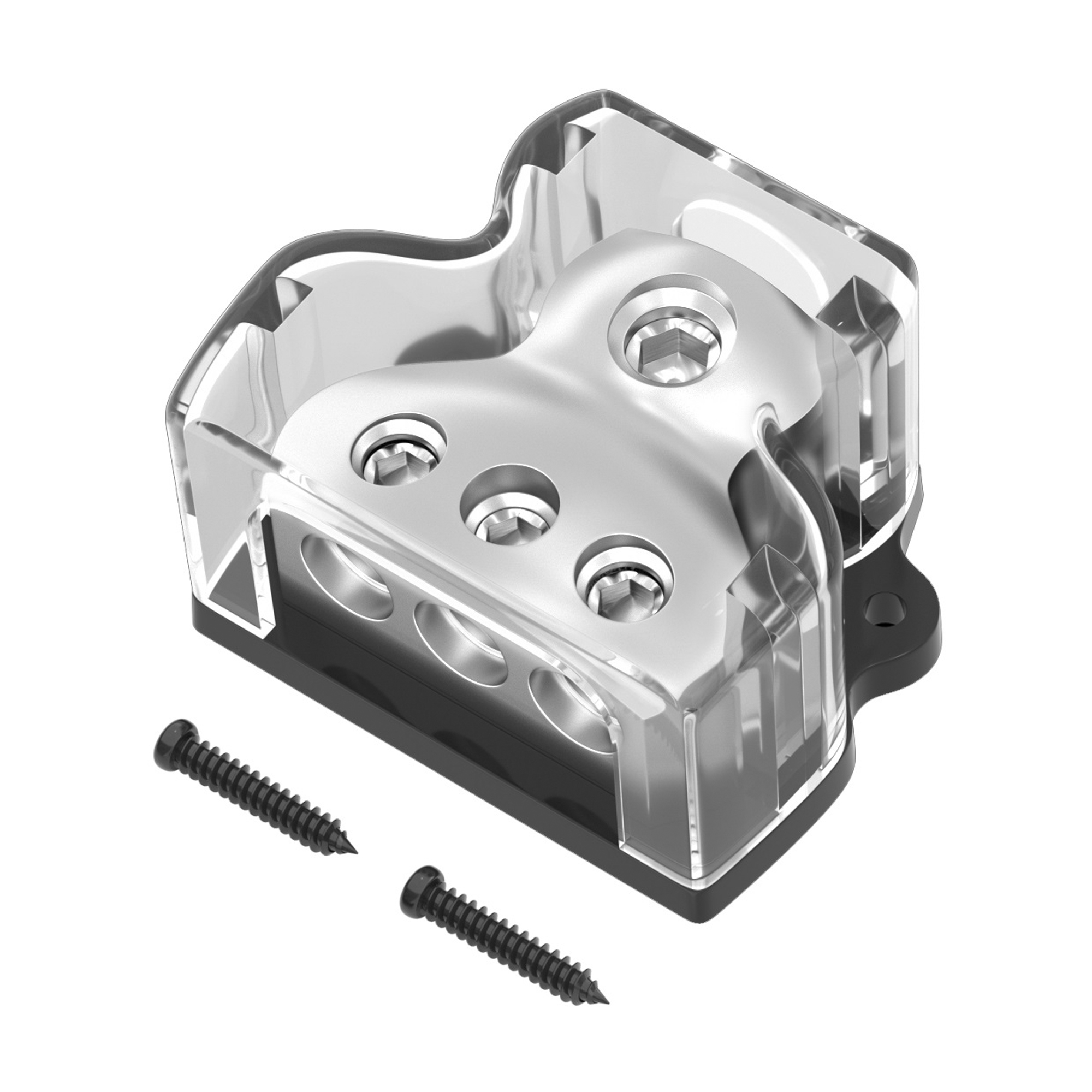 DB-27 3 Way Power Distribution Block with 1 X 0/2/4 Gauge In 3 X 4/8 Gauge Out