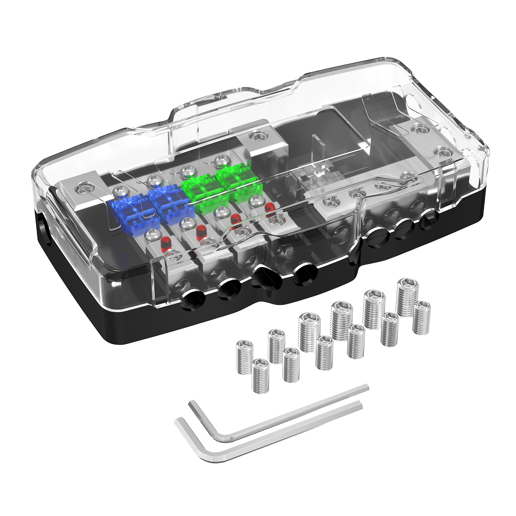 InstallGear In-Line AGU Fuse Holder With 60 Amp Fuse 8/10 Gauge IGFHAGU60A For Sale Online