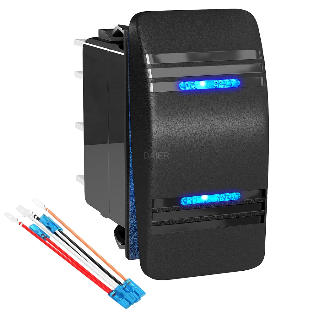 DR-A12927GBL Momentary Marine Rocker Switch