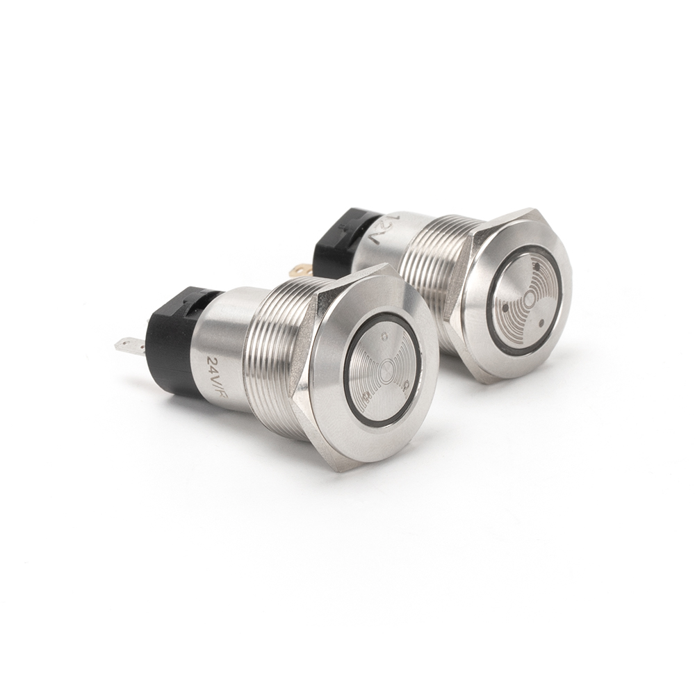 LAS1-19-BZ-E 19MM LED Metal Pulse Buzzer
