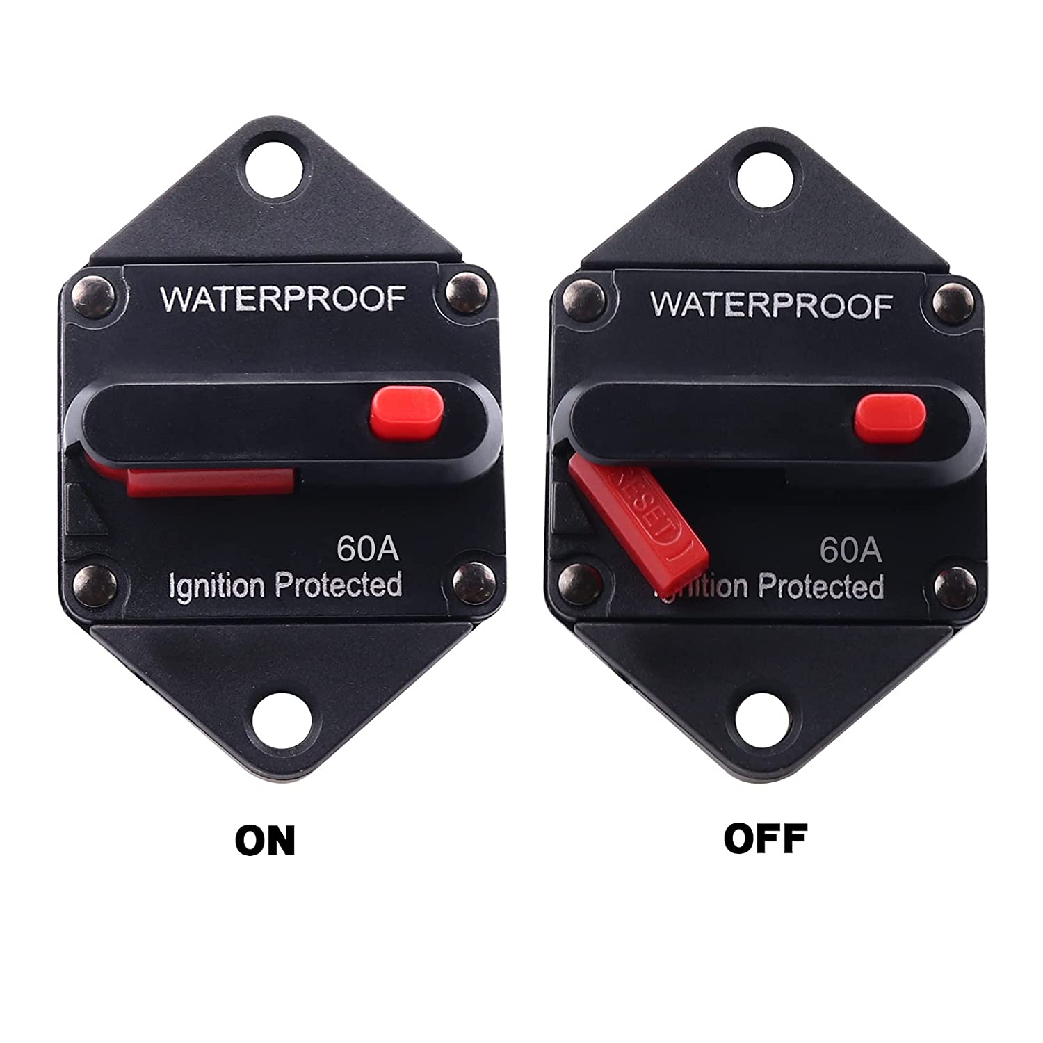 CB-06 Waterproof Hi-Amp Panel Mount Circuit Breaker