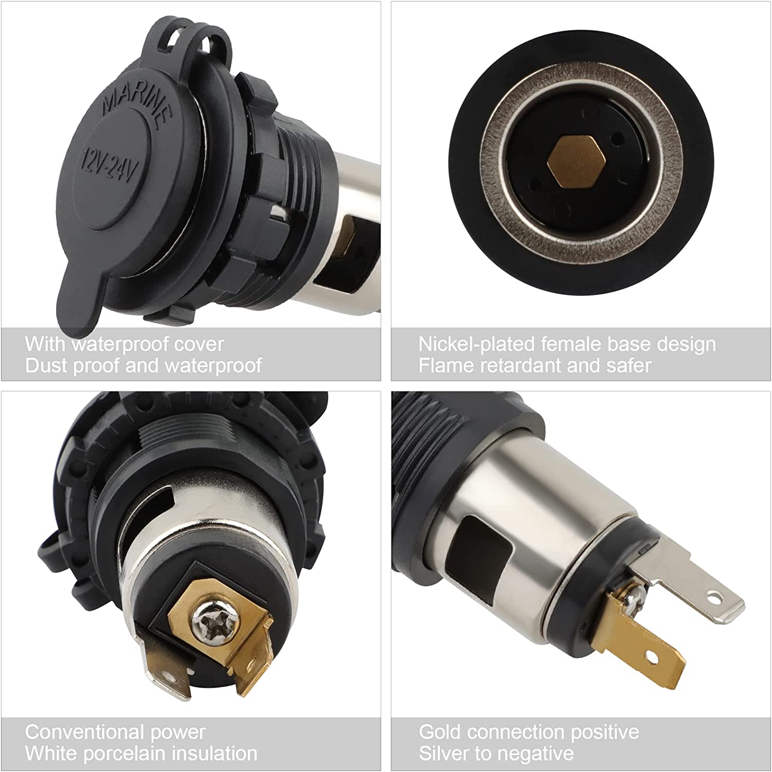 DR-Y7 12-24V Marine Cigarette Lighter Socket