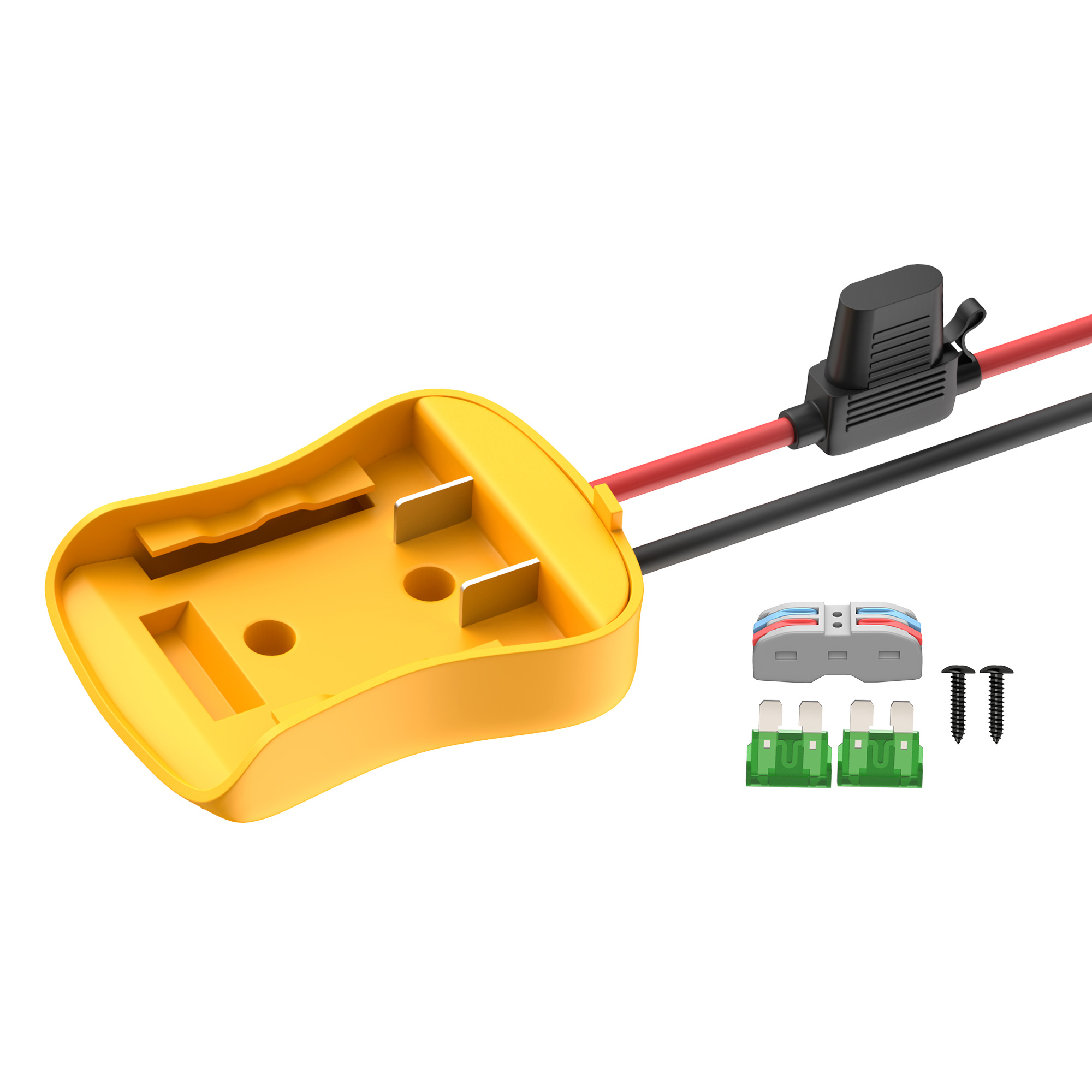 DE-W1 Power Wheel Adapter Battery Converter Kit with Fuses and Connectors