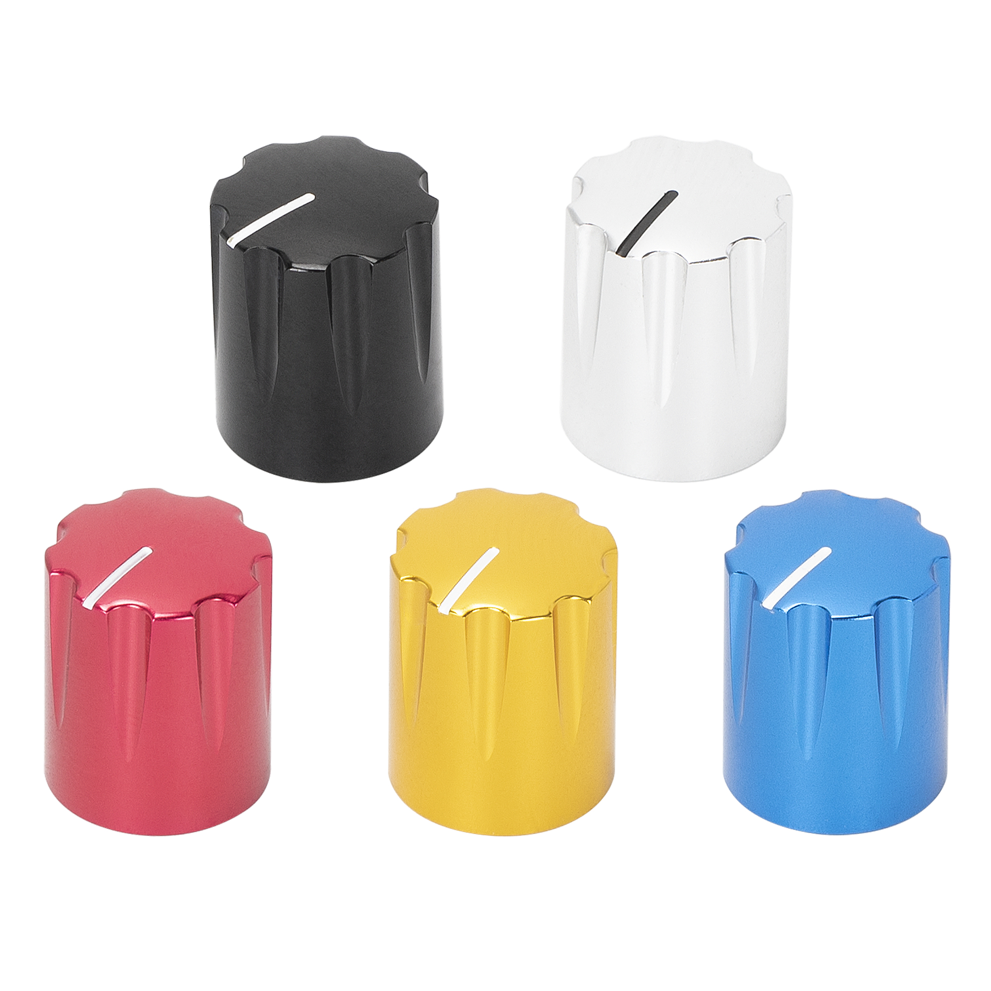 KN-1900HA-S Multicolor Aluminum Alloy Davies 1900 Style Knobs – 12.7mm O.D.