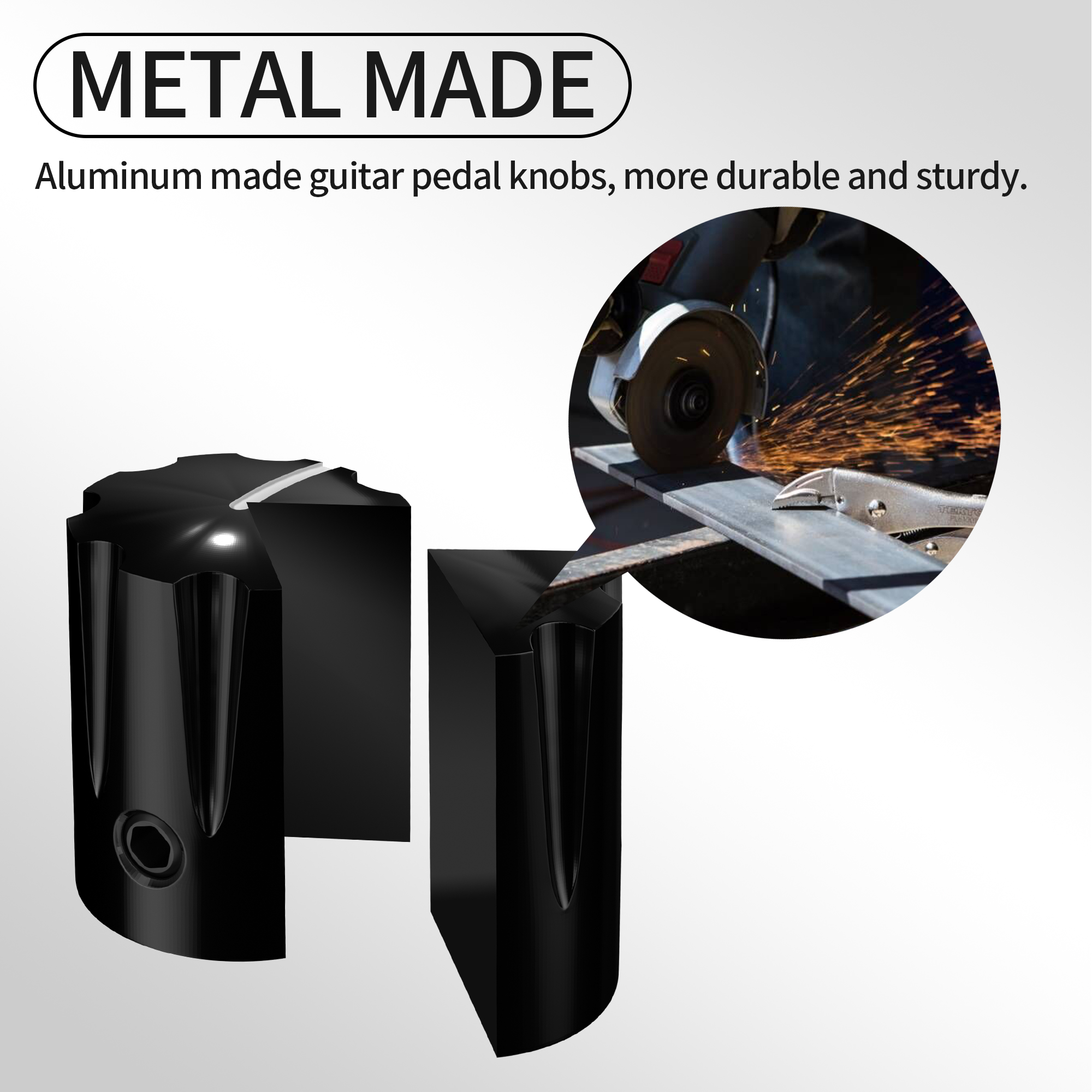 KN-1900HA-S Multicolor Aluminum Alloy Davies 1900 Style Knobs – 12.7mm O.D.