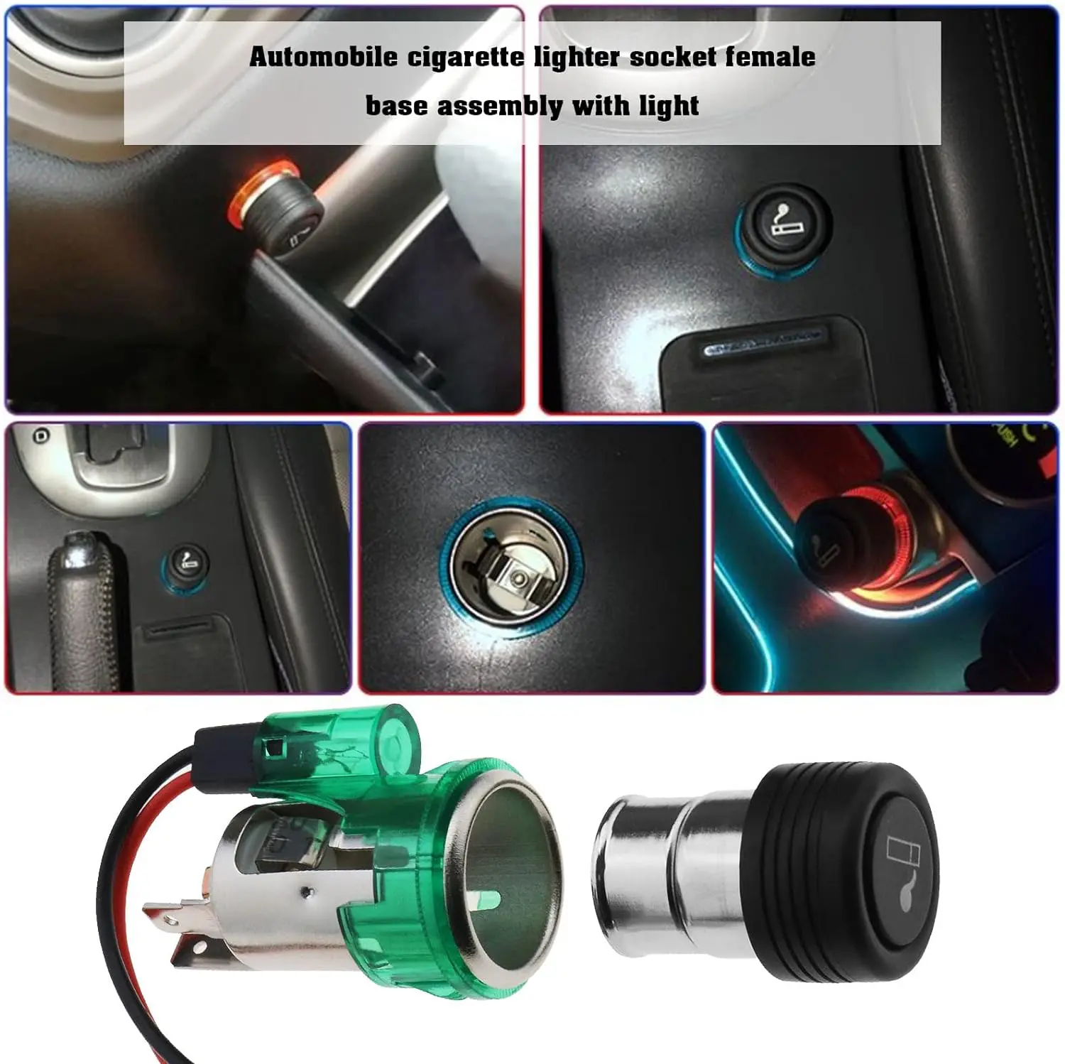 DC 12V Auto Cigarette Lighter With Light And Eject Button
