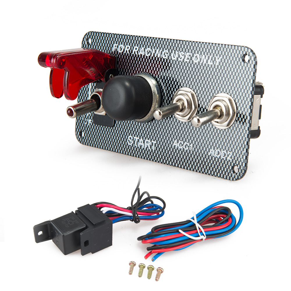 PN-SAC4-B05 4 in 1 Ignition Switch Panel with Engine Push Button and LED Toggle Switch
