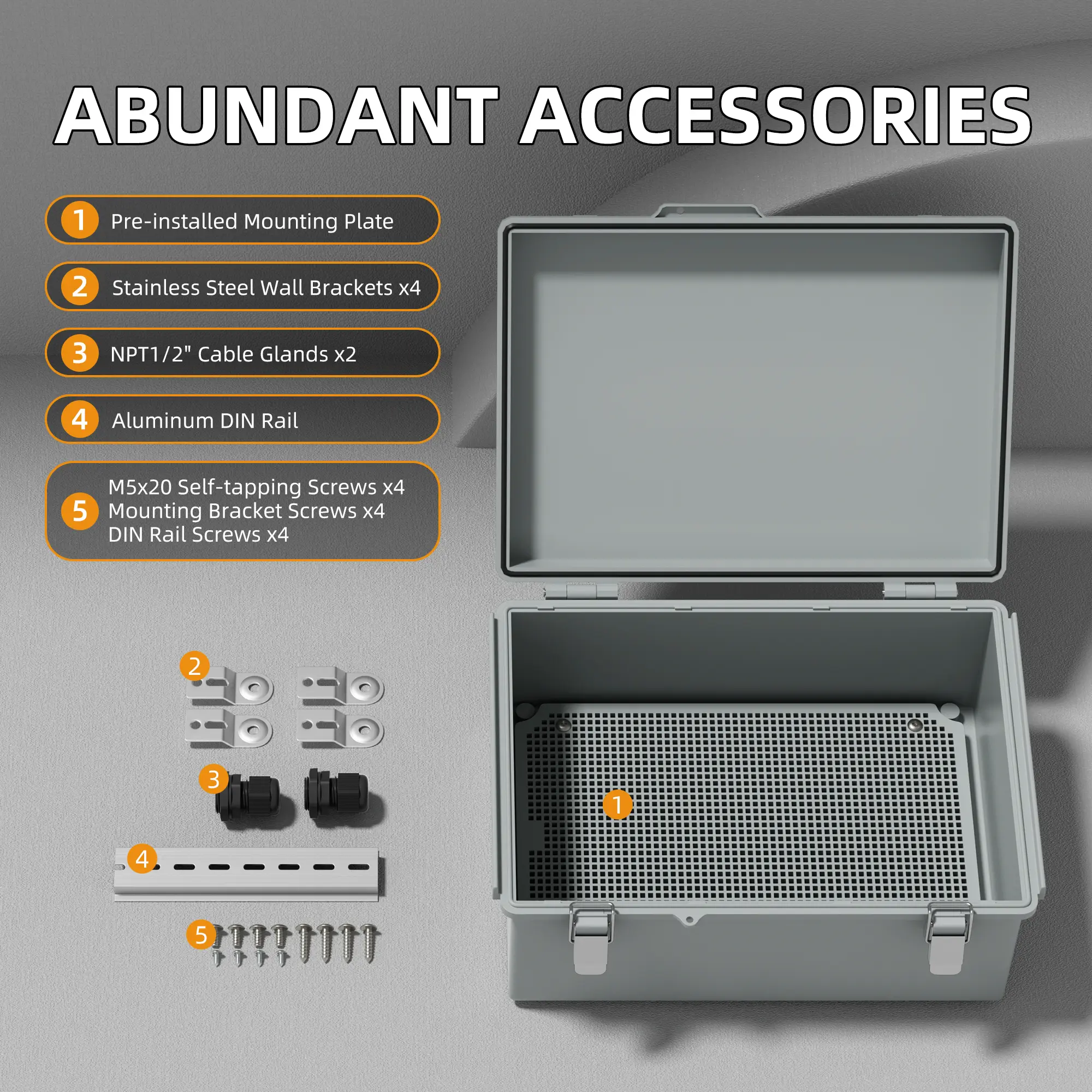 Outdoor Weatherproof IP67 ABS Plastic Electrical Box Kit With