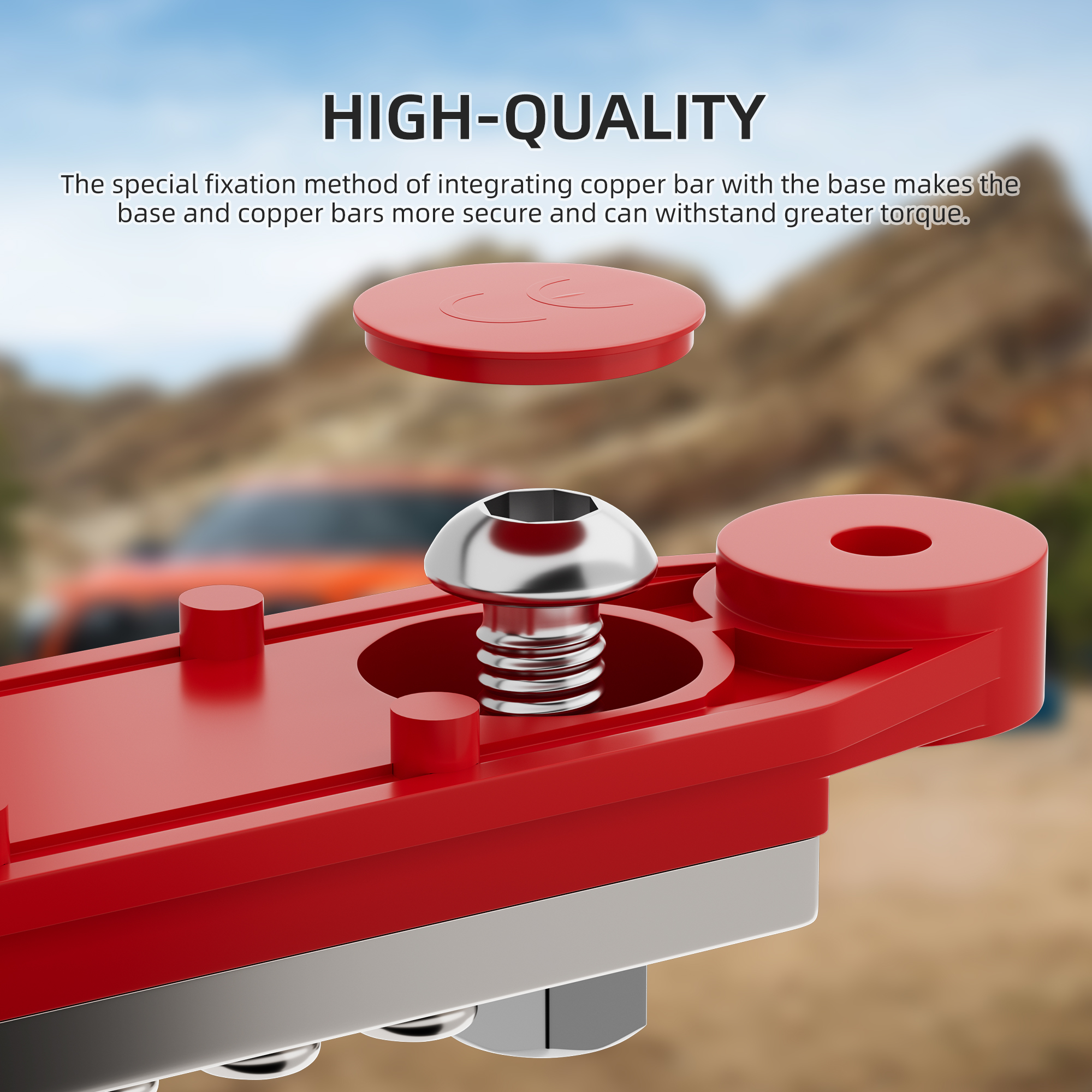 BB275-T2M8S14-C 275A Terminal Busbar Block with 2×M8 Studs and 14×M4 Screws