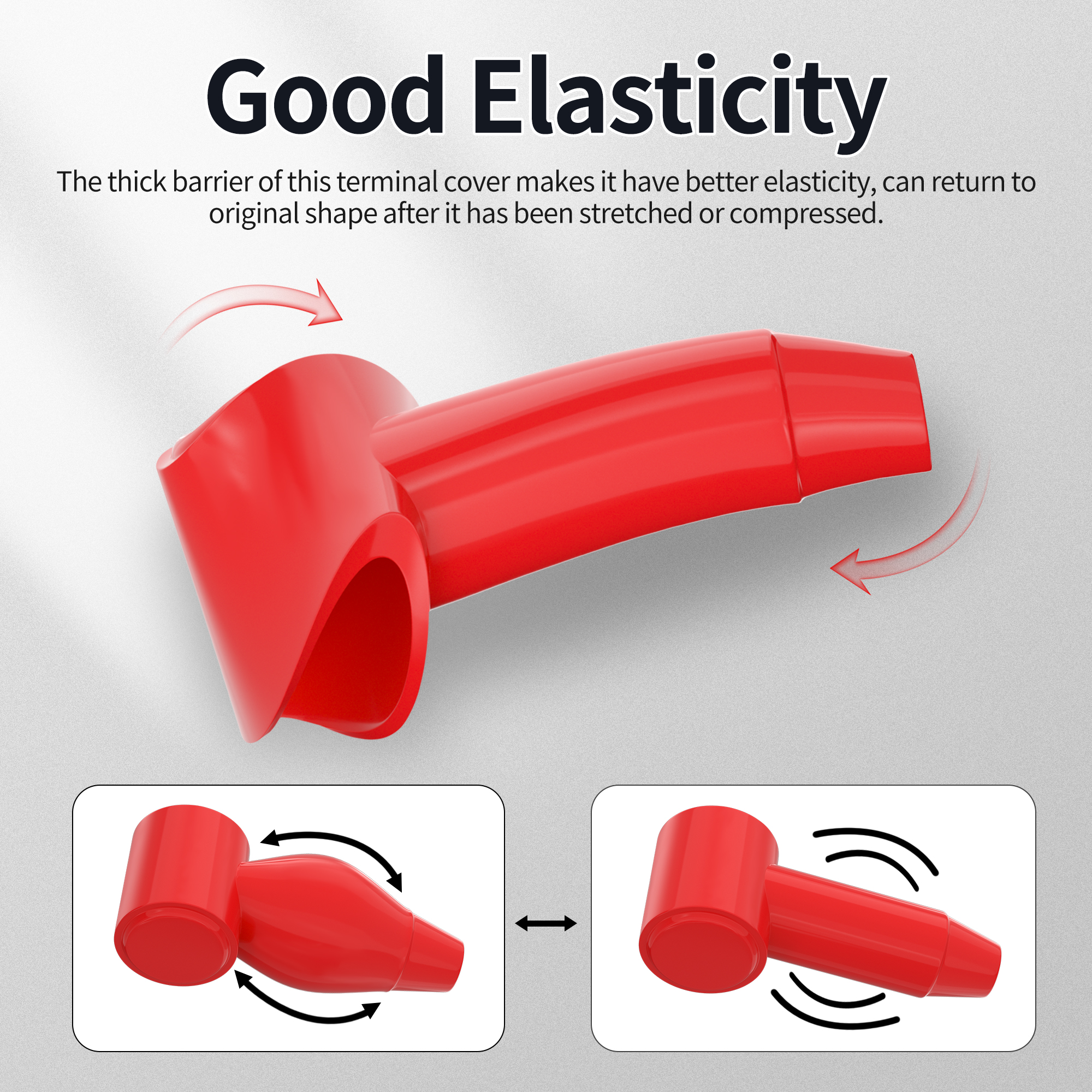 CCI10-25 10 AWG – 4 AWG Silicone Battery Terminal Cover for Alternator Battery Stud and Power Junction Blocks